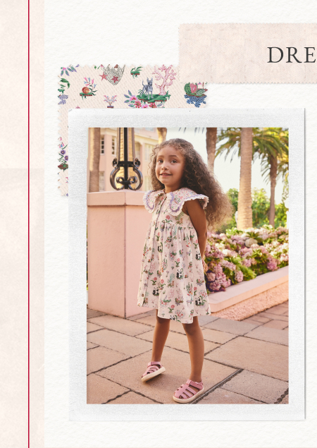 Cream Cath Kidston Short Sleeve Collared Dress (3mths-7yrs)