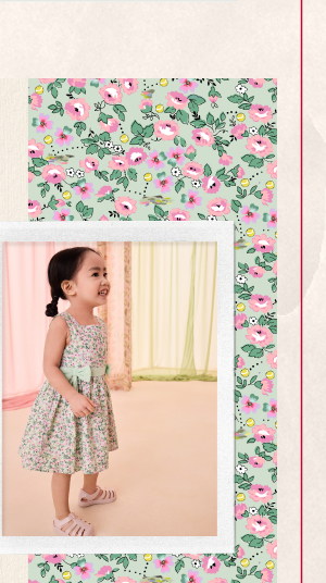 Cath Kidston Green Tennis Ditsy Bow Front Prom Dress