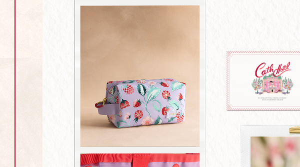 Cath Kidston Lilac Purple Raspberry Print Travel Pouch