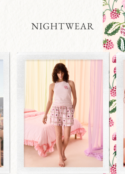 Cath Kidston Pink Raspberry Check Pyjama Set