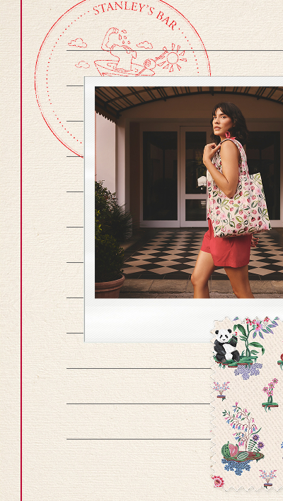 Cath Kidston Ecru Raspberry Garden Print Large Book Bag