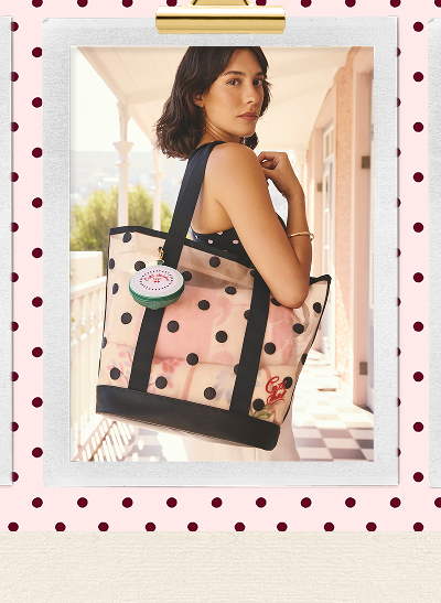 Cath Kidston Monochrome Mesh Beach Bag