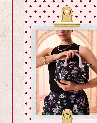 Cath Kidston Black Floral Mini Tote Cross-Body Bag