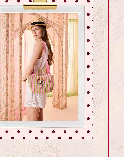 Cath Kidston Pink Stripe Mini Tote Bag