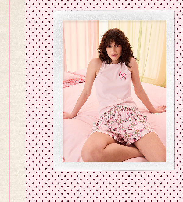 Cath Kidston Pink Raspberry Check Pyjama Set