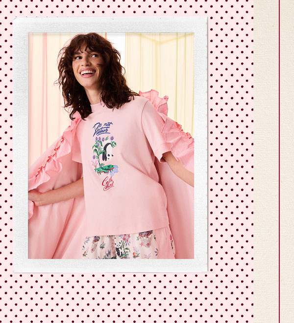 Cath Kidston Pink Cotton Panda Print Pyjama Set