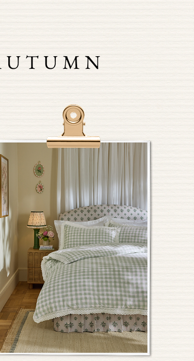 Cath Kidston Green Painted Gingham Broderie Trim 100% Cotton Duvet Cover and Pillowcase Set
