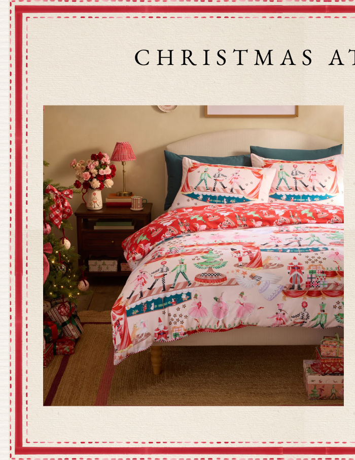 Cath Kidston Red Christmas Nutcracker Duvet Cover and Pillowcase Set
