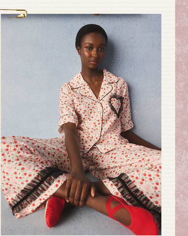 Cath Kidston Pink Ballerina Button Through Pyjamas Set
