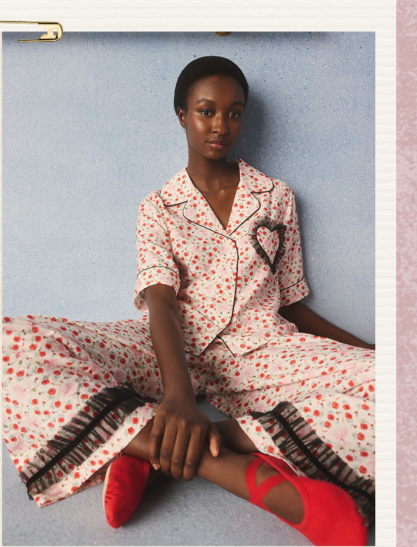 Cath Kidston Pink Ballerina Button Through Pyjamas Set