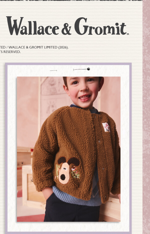 Brown Cath Kidston Wallace And Gromit Fleece (3mths-7yrs)