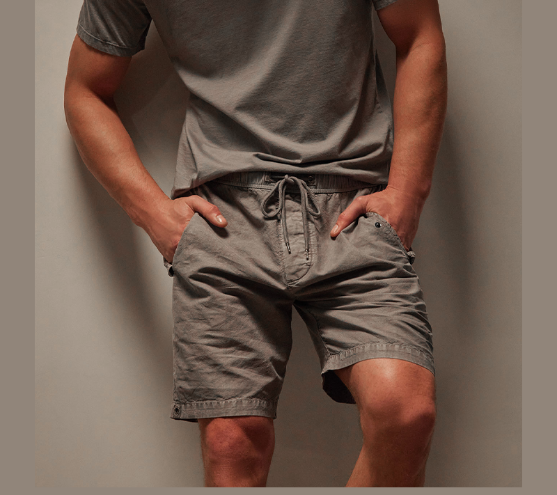 TEXTURED COTTON HEMP SHORT