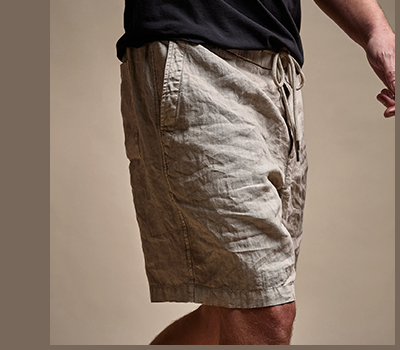 RELAXED FIT LINEN SHORT