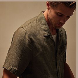 LINEN SHORT SLEEVE POCKET SHIRT