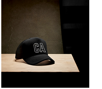 CA GRAPHIC EMBROIDERED SCUBA TRUCKER HAT