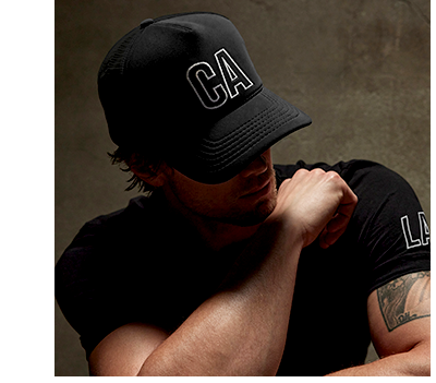 CA GRAPHIC EMBROIDERED SCUBA TRUCKER HAT