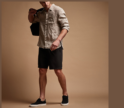 RELAXED FIT LINEN SHORT