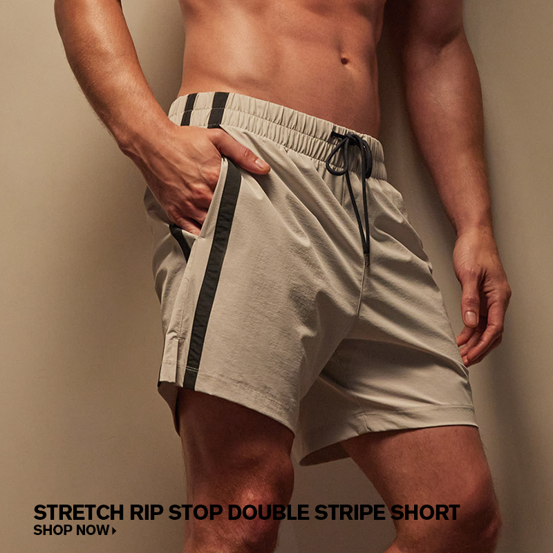 STRETCH RIP STOP STRIPE SHORT