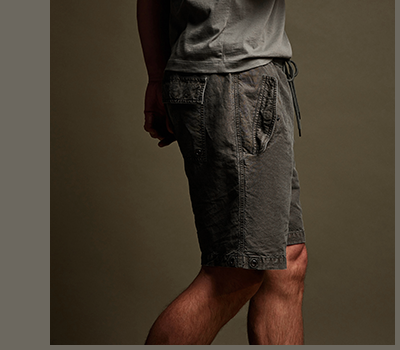 TEXTURED COTTON HEMP SHORT