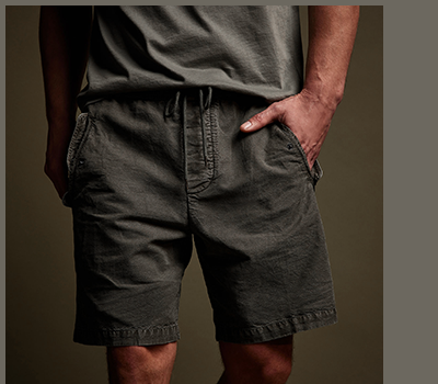 TEXTURED COTTON HEMP SHORT