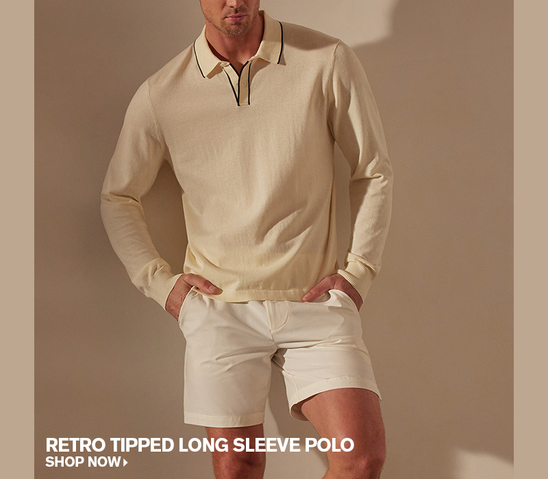 RETRO TIPPED LONG SLEEVE POLO