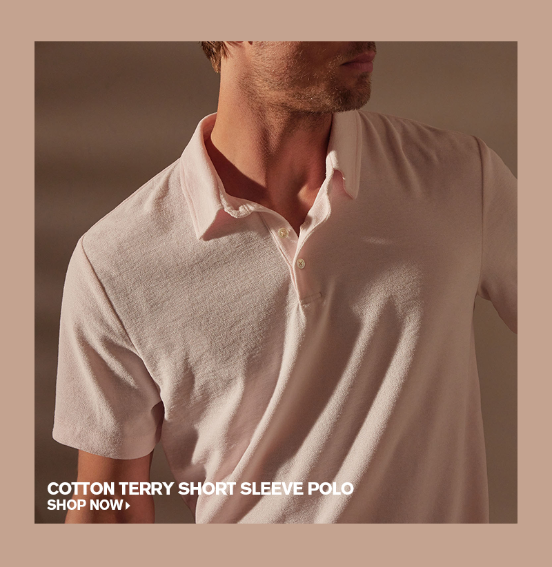 COTTON TERRY SHORT SLEEVE POLO