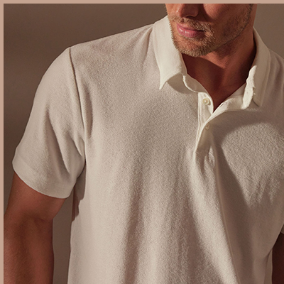 COTTON TERRY SHORT SLEEVE POLO