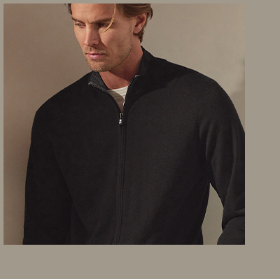 FEATHERWEIGHT CASHMERE ZIP UP