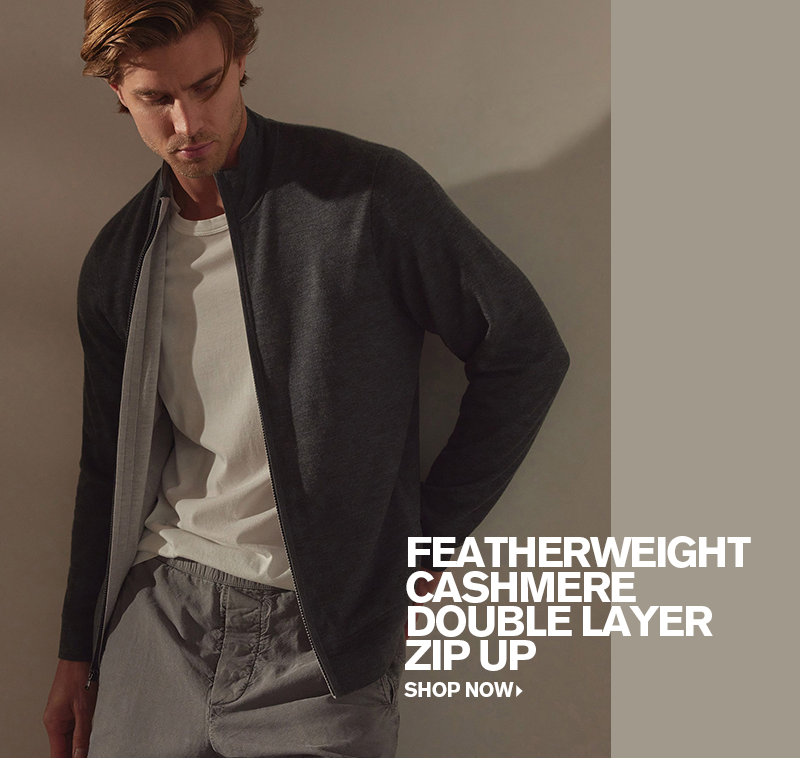 FEATHERWEIGHT CASHMERE ZIP UP