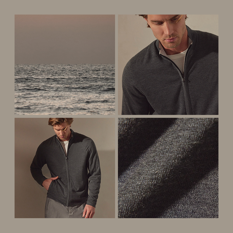 FEATHERWEIGHT CASHMERE ZIP UP