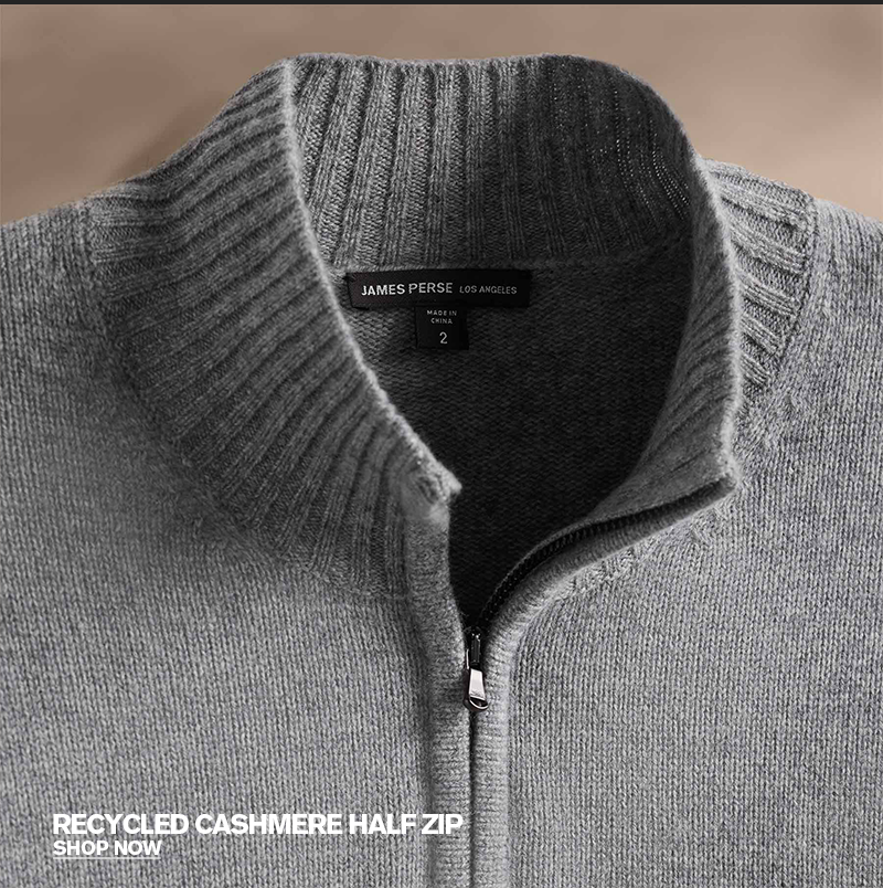 Recycled Cashmere Half Zip