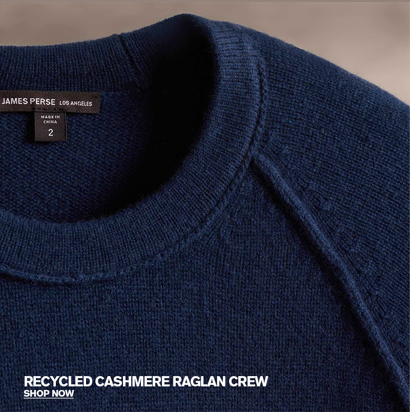 Recycled Cashmere Raglan Crew