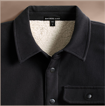 Sherpa Lined Woven Shirt Jacket