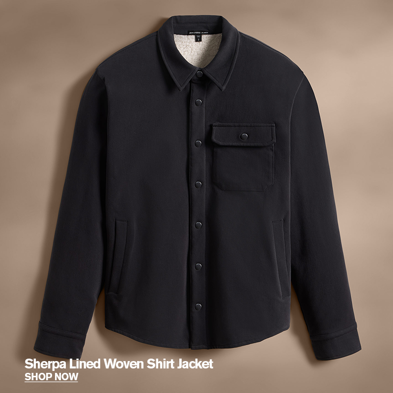 Sherpa Lined Woven Shirt Jacket