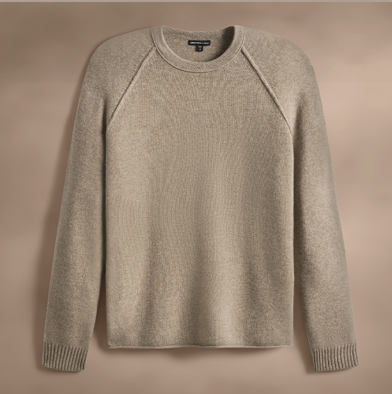 Recycled Cashmere Raglan Crew