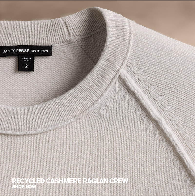 Recycled Cashmere Raglan Crew