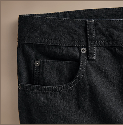 Black Denim 5 Pocket Pant