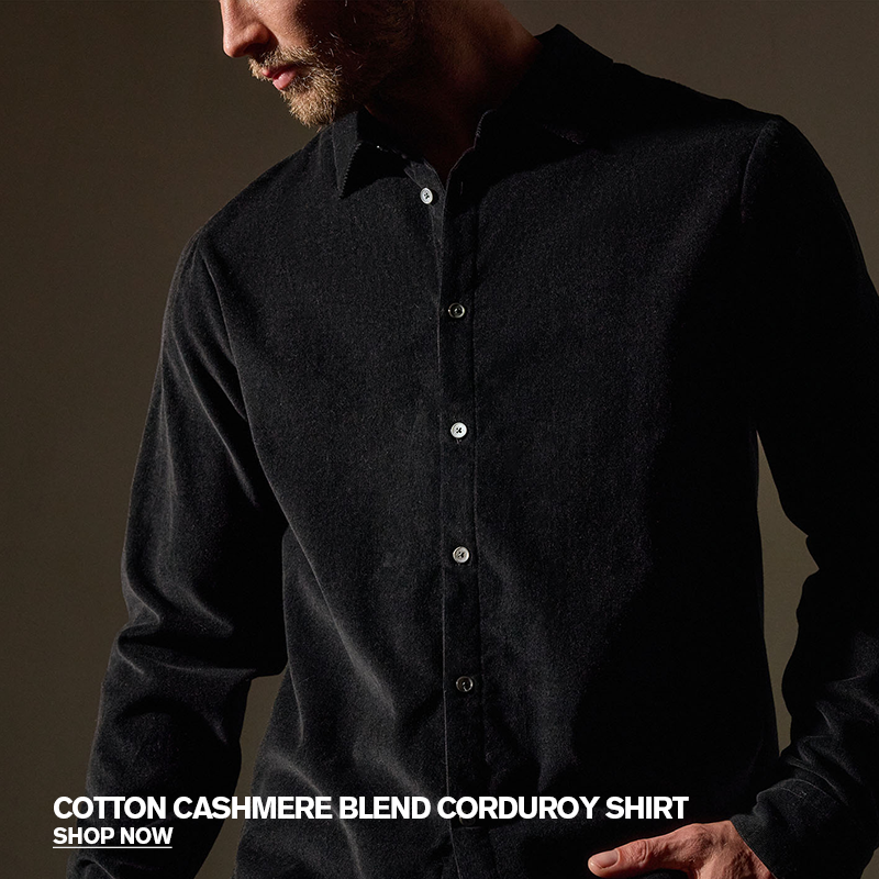 Cotton Cashmere Blend Corduroy Shirt