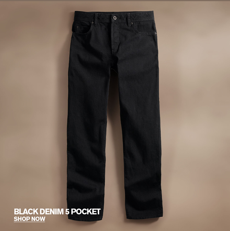 Black Denim 5 Pocket Pant