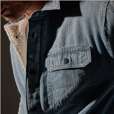 Denim Sherpa Shirt Jacket