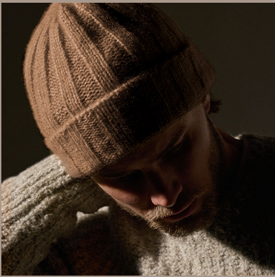 Textured Cashmere Beanie