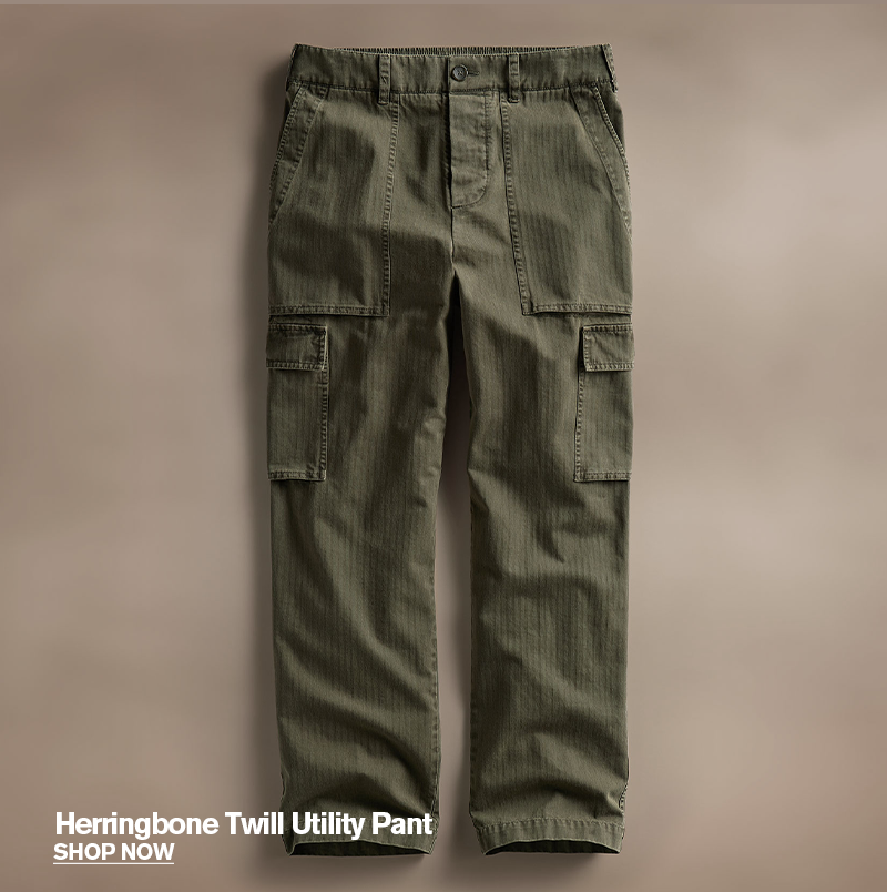 Herringbone Twill Utility Pant