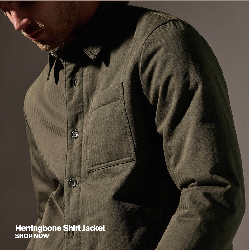 Herringbone Shirt Jacket