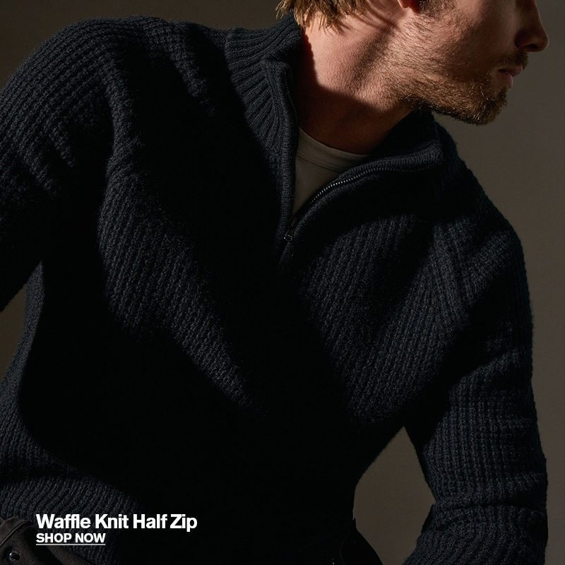 Waffle Knit Half Zip