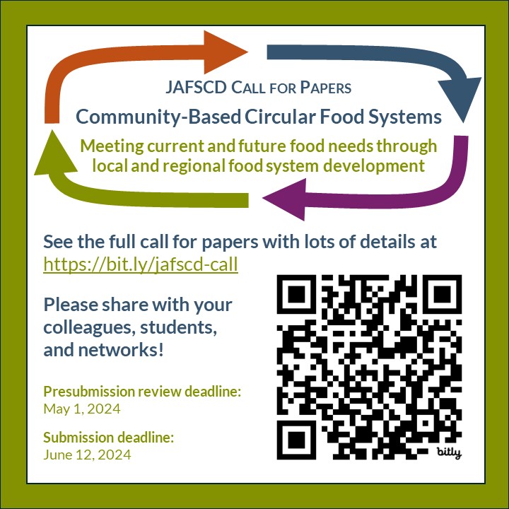 Call for papers on community-based circular food systems