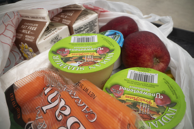 A bag of emergency food. Photo by the USDA.