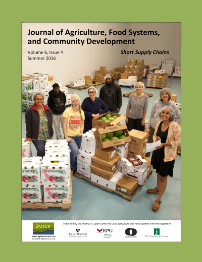 The cover of JAFSCD's summer 2016 issue featured staff of The Common Market.