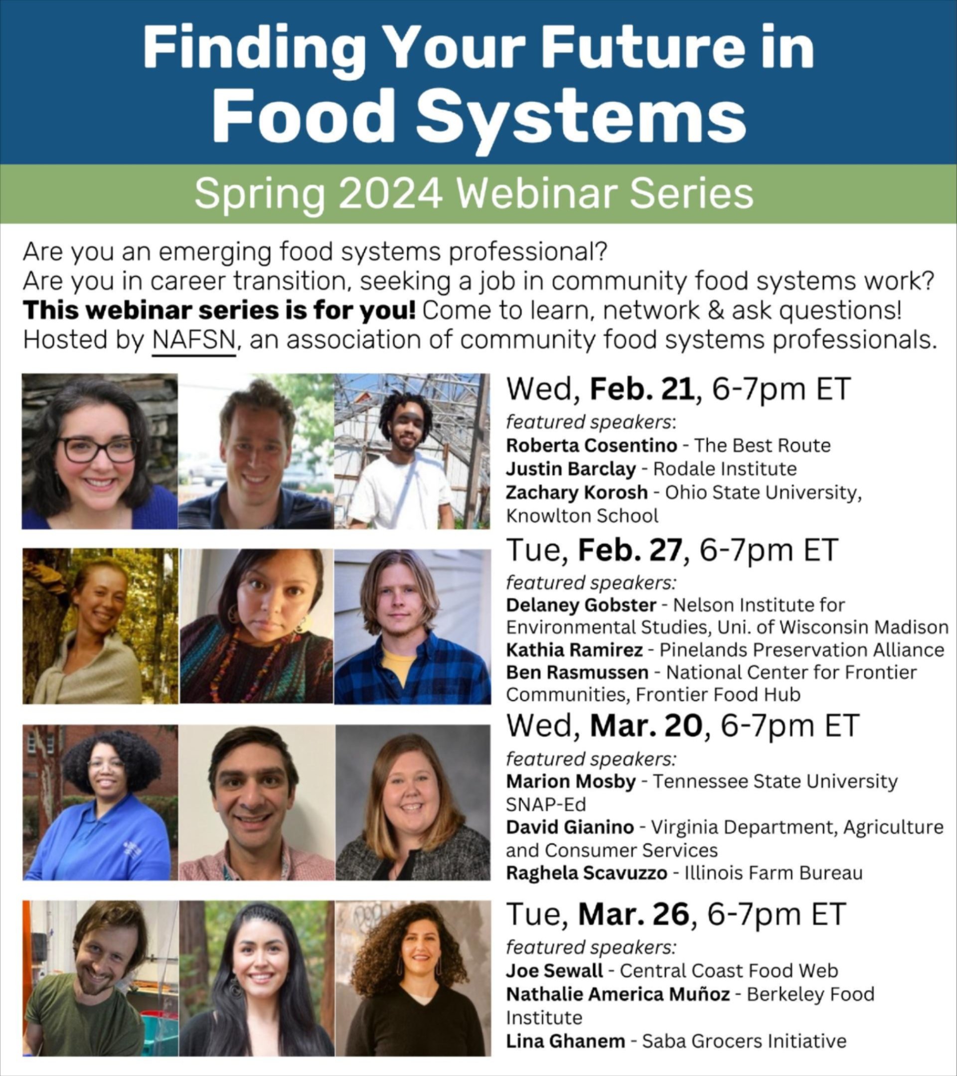 Graphic about Finding Your Future in Food Systems series