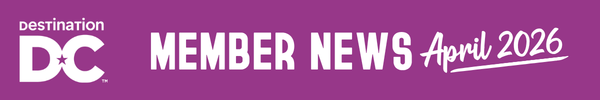 A Washington DC logo alongside stylized text reading 'Member News' on a dark purple background.
