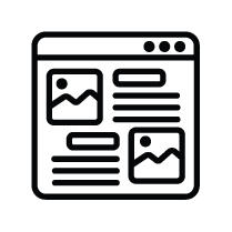 An icon of a newspaper. 